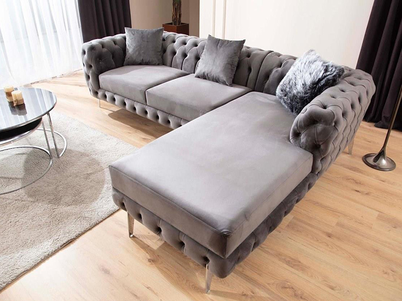 Ugaona garnitura Elegace Relax siva EY - Slika 2