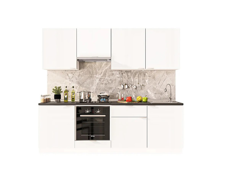 kuhinja elsa belo aspiratorski element ploca crna 240 cm 3a